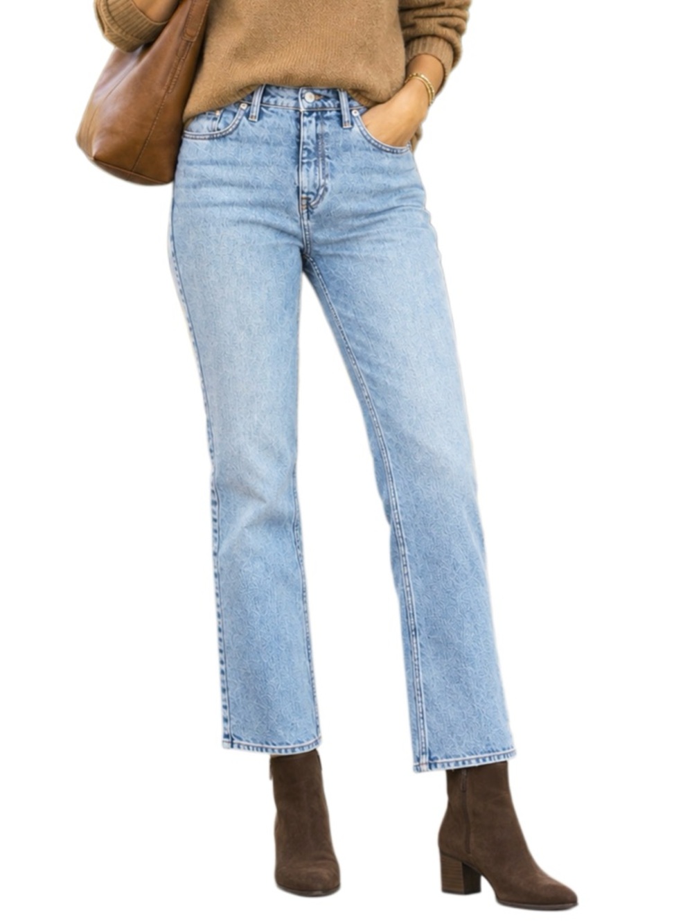 VINEYARD VINES Audrey Cropped Jeans Light Washed Blue, Size 27, LIKE NEW